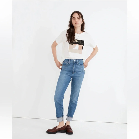 Madewell The Momjean in Stratfield  medium wash size 25 80's retro style . - Picture 5 of 17